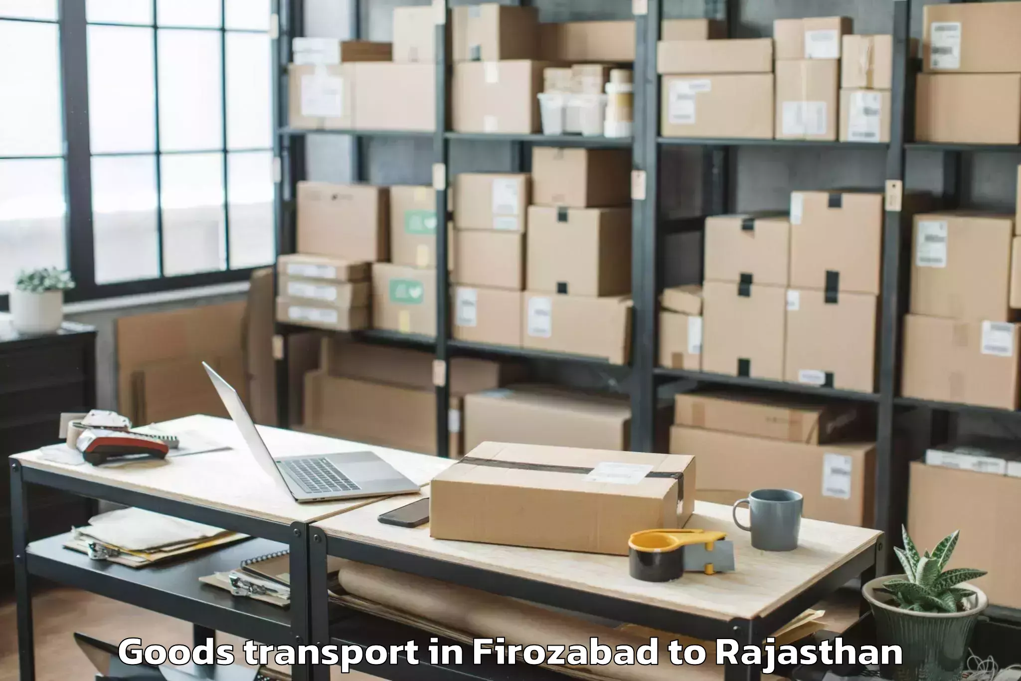 Book Firozabad to Niwai Goods Transport